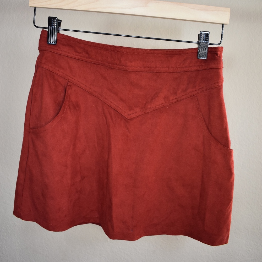 Faux Suede Skirt